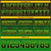 Gradient0739-3 Custom Black Grass Green-Yellow Authentic Gradient Square Shape Flag Football Jersey