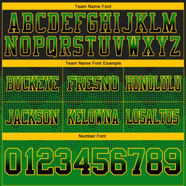 Gradient0739-3 Custom Black Grass Green-Yellow Authentic Gradient Square Shape Flag Football Jersey