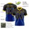 Gradient0740-2 Custom Black Royal-Yellow Authentic Gradient Square Shape Flag Football Jersey