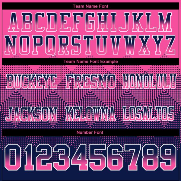 Custom Pink Navy-White Authentic Gradient Square Shape Flag Football Jersey