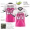 Gradient0759-2 Custom White Pink-Black Authentic Gradient Square Shape Flag Football Jersey