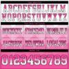 Custom White Pink-Black Authentic Gradient Square Shape Flag Football Jersey