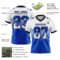 Gradient0768-2 Custom White Thunder Blue-Black Authentic Gradient Square Shape Flag Football Jersey