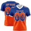 Gradient0773 Custom Royal Orange-White Authentic Gradient Square Shape Flag Football Jersey
