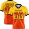 Gradient0785 Custom Yellow Orange-Black Authentic Gradient Square Shape Flag Football Jersey