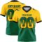 Gradient0786 Custom Yellow Kelly Green-Black Authentic Gradient Square Shape Flag Football Jersey