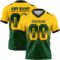 Gradient0787 Custom Yellow Green-Black Authentic Gradient Square Shape Flag Football Jersey