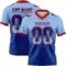 Gradient0795 Custom Light Blue Royal-Red Authentic Gradient Square Shape Flag Football Jersey