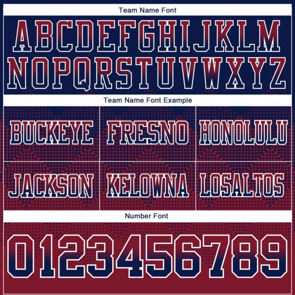 Custom Navy Crimson-White Authentic Gradient Square Shape Flag Football Jersey