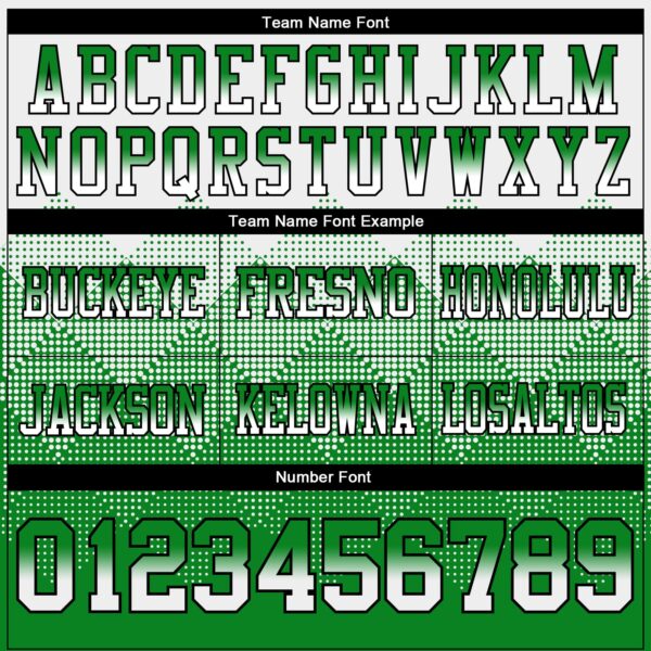 Gradient0811-3 Custom White Grass Green-Black Authentic Gradient Square Shape Flag Football Jersey