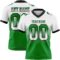 Gradient0811 Custom White Grass Green-Black Authentic Gradient Square Shape Flag Football Jersey