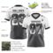 Gradient0812-2 Custom White Steel Gray-Black Authentic Gradient Square Shape Flag Football Jersey