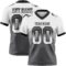 Gradient0812 Custom White Steel Gray-Black Authentic Gradient Square Shape Flag Football Jersey