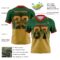 Gradient0816-2 Custom Green Old Gold-Red Authentic Gradient Square Shape Flag Football Jersey