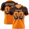 Gradient0817 Custom Brown Orange-White Authentic Gradient Square Shape Flag Football Jersey