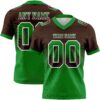 Gradient0821 Custom Brown Grass Green-White Authentic Gradient Square Shape Flag Football Jersey