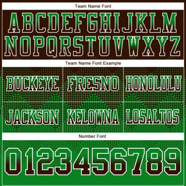 Custom Brown Grass Green-White Authentic Gradient Square Shape Flag Football Jersey
