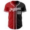 Custom Black White-Red Authentic Gradient Fashion Baseball Jersey