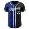 Custom Black White-Royal Authentic Gradient Fashion Baseball Jersey
