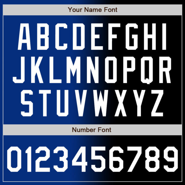 Custom Black White-Royal Authentic Gradient Fashion Baseball Jersey