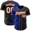 Custom Black White Royal-Orange Authentic Gradient Fashion Baseball Jersey