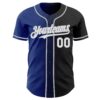 Custom Black White Royal-Gray Authentic Gradient Fashion Baseball Jersey