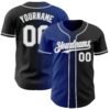 Custom Black White Royal-Gray Authentic Gradient Fashion Baseball Jersey