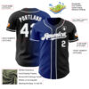 Custom Black White Royal-Gray Authentic Gradient Fashion Baseball Jersey