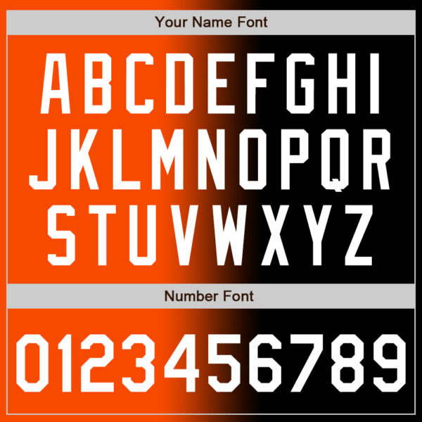 Custom Black White-Orange Authentic Gradient Fashion Baseball Jersey