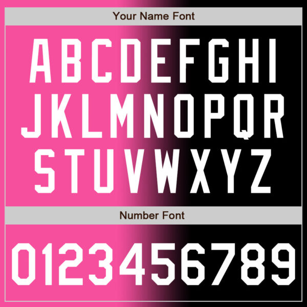 Custom Black White-Pink Authentic Gradient Fashion Baseball Jersey