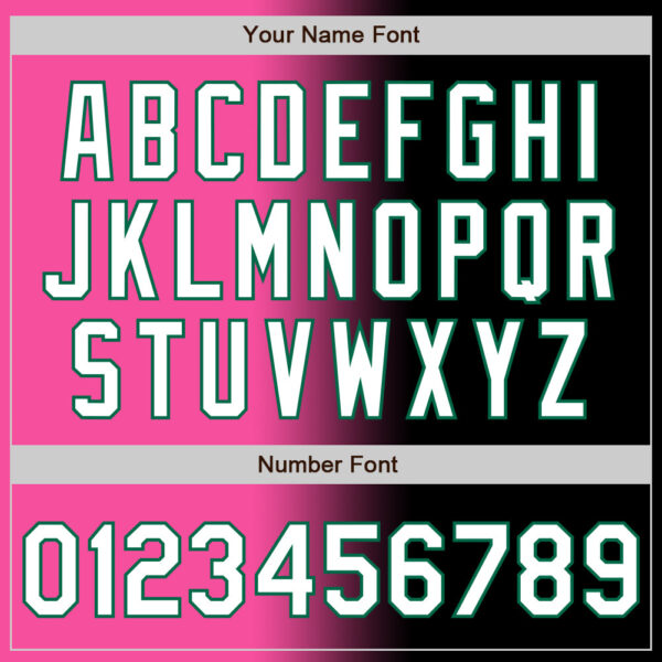 Custom Black White Pink-Kelly Green Authentic Gradient Fashion Baseball Jersey