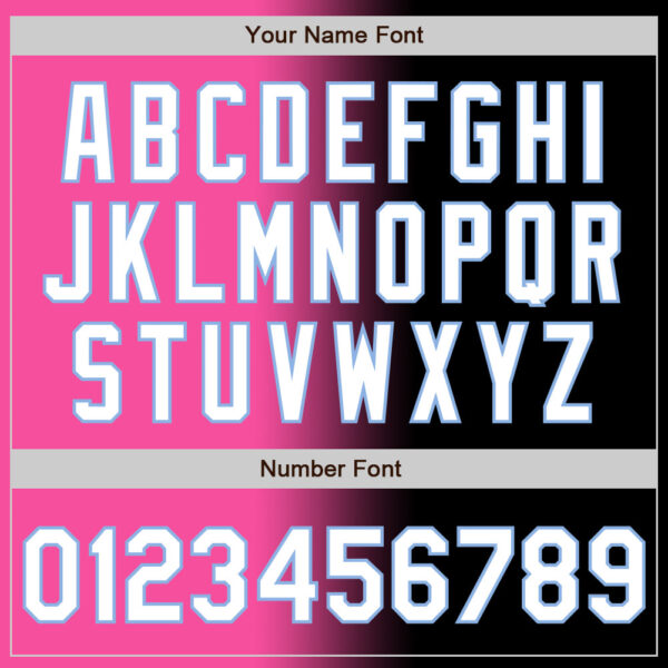 Custom Black White Pink-Light Blue Authentic Gradient Fashion Baseball Jersey