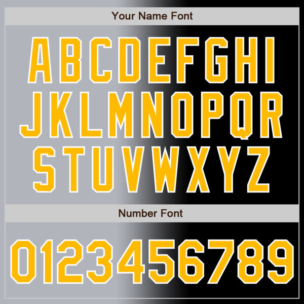 Custom Black Gold Gray-White Authentic Gradient Fashion Baseball Jersey