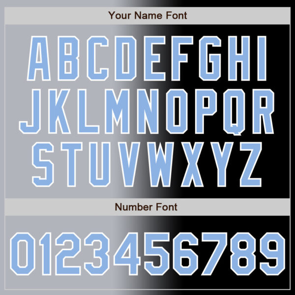 Custom Black Light Blue Gray-White Authentic Gradient Fashion Baseball Jersey