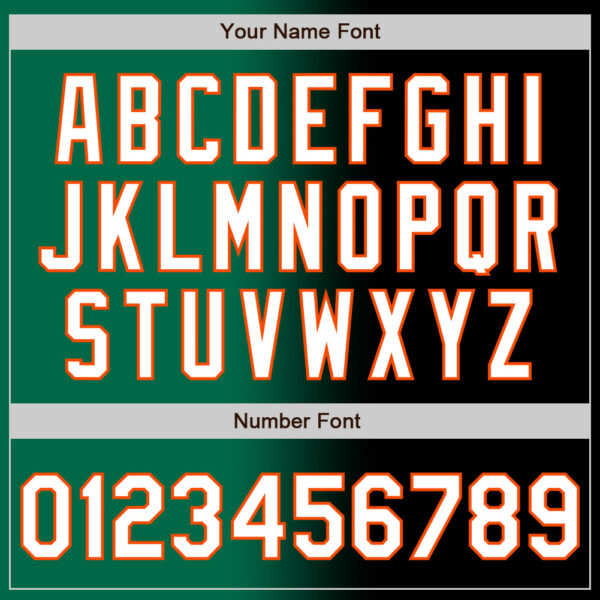 Custom Black White Kelly Green-Orange Authentic Gradient Fashion Baseball Jersey