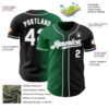 Custom Black White Kelly Green-Gray Authentic Gradient Fashion Baseball Jersey