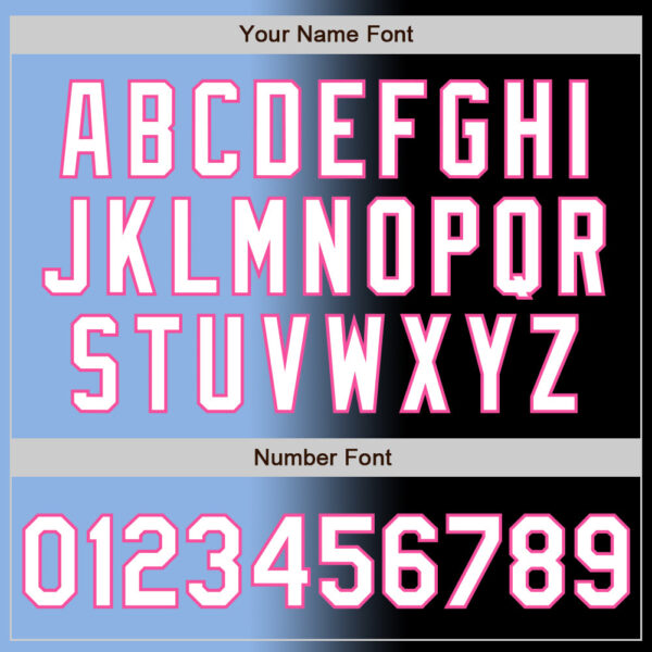 Custom Black White Light Blue-Pink Authentic Gradient Fashion Baseball Jersey