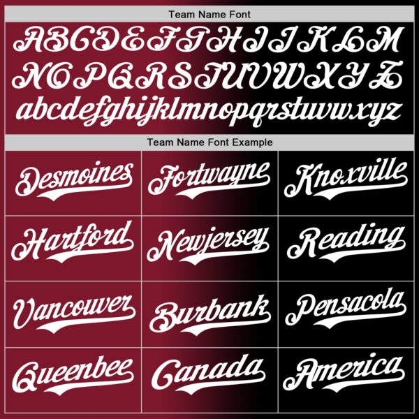 Custom Black White-Crimson Authentic Gradient Fashion Baseball Jersey