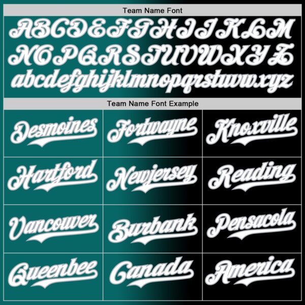 Custom Black White Teal-Gray Authentic Gradient Fashion Baseball Jersey