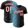 Custom Black White Shadow Blue-Red Authentic Gradient Fashion Baseball Jersey