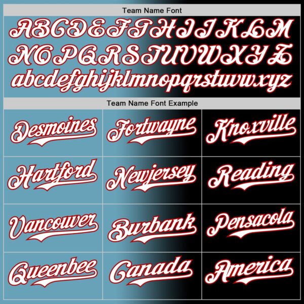 Custom Black White Shadow Blue-Red Authentic Gradient Fashion Baseball Jersey