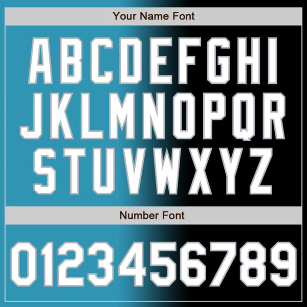 Custom Black White Panther Blue-Gray Authentic Gradient Fashion Baseball Jersey