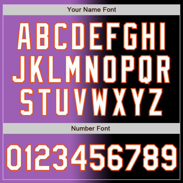 Custom Black White Medium Purple-Orange Authentic Gradient Fashion Baseball Jersey