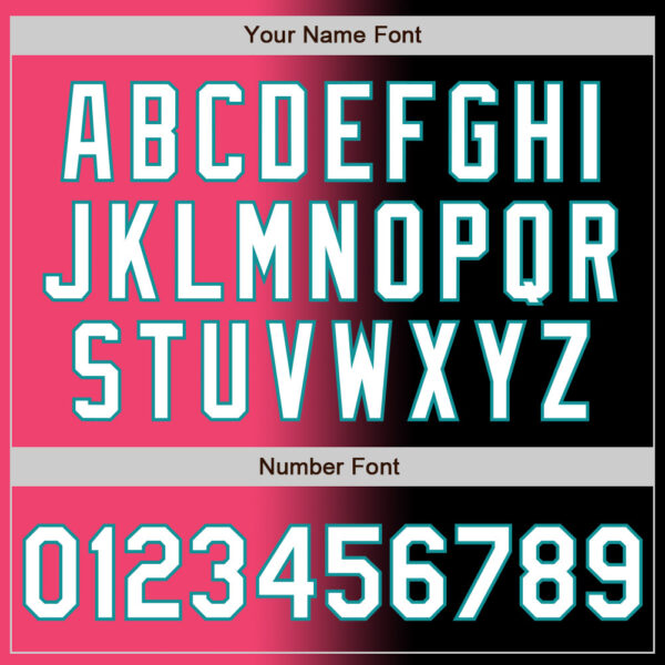Custom Black White Neon Pink-Teal Authentic Gradient Fashion Baseball Jersey