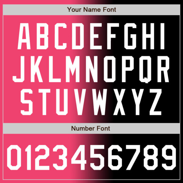 Custom Black White-Neon Pink Authentic Gradient Fashion Baseball Jersey