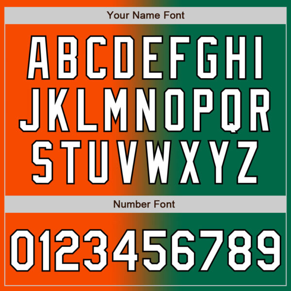 Custom Kelly Green White Orange-Black Authentic Gradient Fashion Baseball Jersey