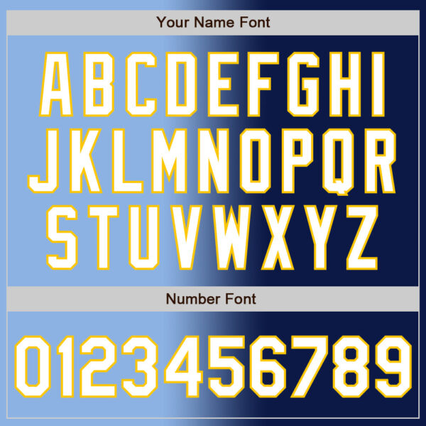 Custom Navy White Light Blue-Yellow Authentic Gradient Fashion Baseball Jersey