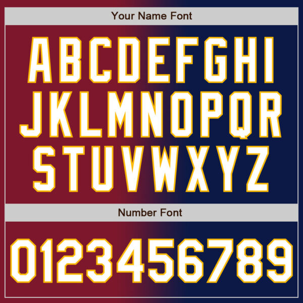 Custom Navy White Crimson-Gold Authentic Gradient Fashion Baseball Jersey