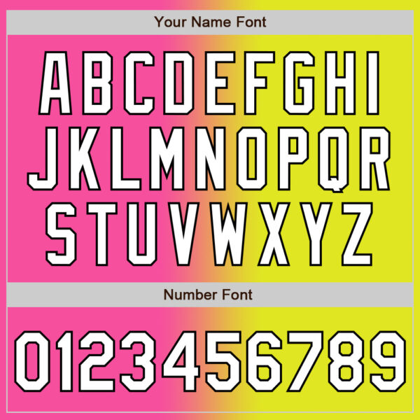 Custom Neon Yellow White Pink-Black Authentic Gradient Fashion Baseball Jersey