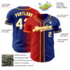 Custom Royal White Red-Gold Authentic Gradient Fashion Baseball Jersey
